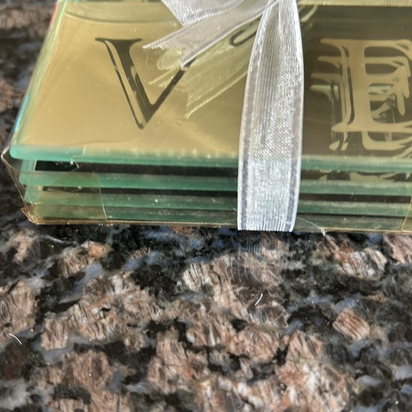 LOVE MIRRORED COASTERS SET IF 8 NWT - Picture 4 of 4